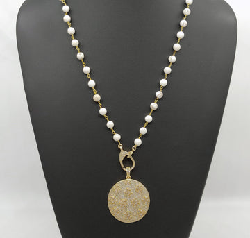 Gold Disc Necklace - A Girls Gems